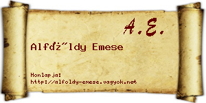 Alföldy Emese névjegykártya